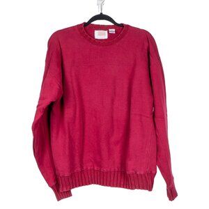 Beauchamp VTG Sweatshirt M Mens Red Crewneck 100% Cotton Sweatshirt Trim